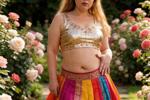 A beautiful belly dance