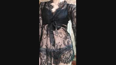 very sexy black lingerie