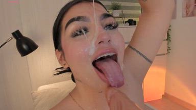 Show saliva on my face