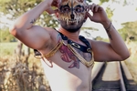 Looking sexy in black outfit and mask🔥🐺