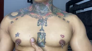 close nipple play using oil great seduction