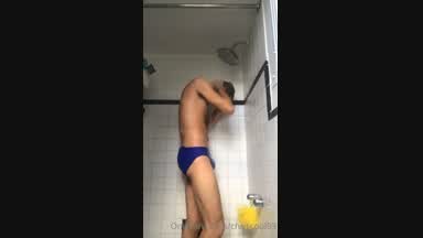 Shower with my speedo