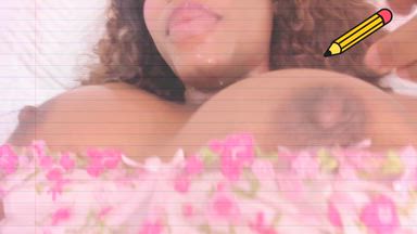 I play with saliva on my breasts
