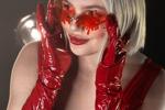 Me, red latex and underwear