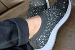 Black rhinestone shoes
