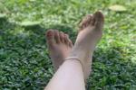 With my bum in the air and my sexy feet