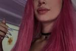 sexy de pelo rosa