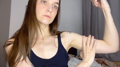 Showing my armpits after daily yoga