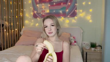 Just eating a banana