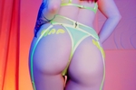 My naked body with neon colors