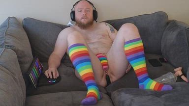 Sexy Socks and a Matching Thong Stroke Session