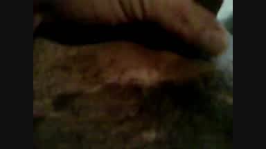 Cum shot on hairy belly