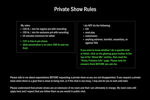 Private Show Rules