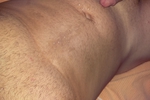 Cum on hairy chest