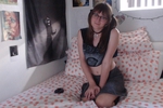 Bondage in Bed! Ballgag/cuffs
