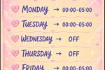 curvysakura — MY SCHEDULE
