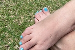 my feet on the beach