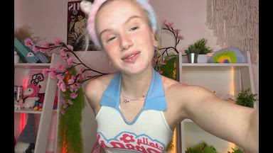 cheerfull blonde dancing for u