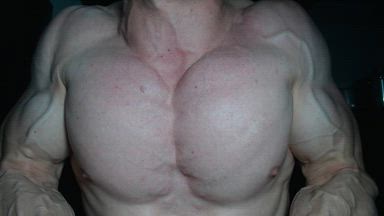 a chest on the verge of exploding