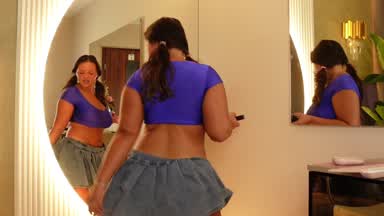 Jeans Skirt Teasing