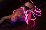 With neon