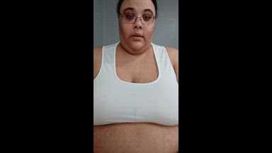 Fucking my pussy with white tank top on