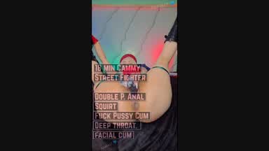 Cammy White Street Fighter, opening her ass with 2