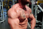 flexing pose