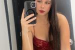 Kaylie and her sexy red dress