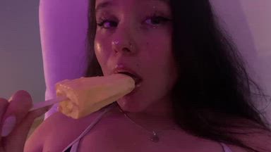 Ice cream on my boobs