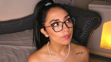 glasses +  ponytail + pretty face + blowjob + lips