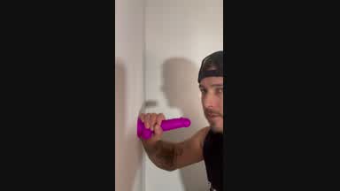 Blowjob on a dildo
