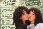 chloe and violeta โ Our room rules