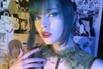 In a blue light