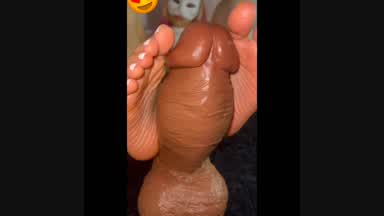 Footjob! feet and cock Big!