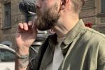 Smoking a cigarette