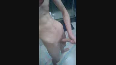 cum show in the shower