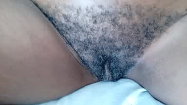 Combing out my hairy curly afro bush