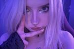 Purple silhouettes