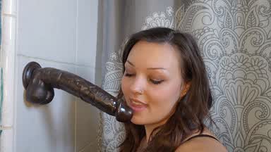 Bbc dildo blowjob