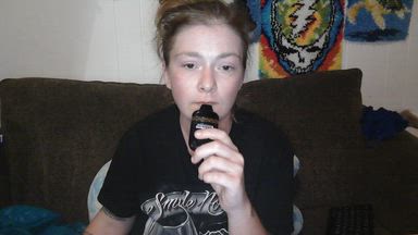 vaping, nose exhales!