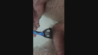 My Cock and balls being shaved! 18yo