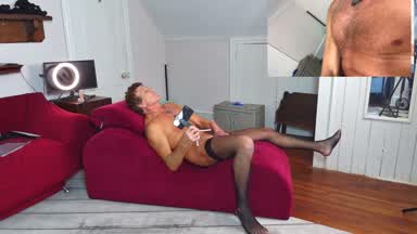Hot cumshot on my liberator sex couch!