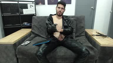 cum in leather pants