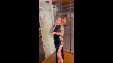 ameli in shower