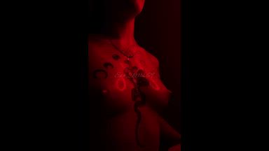 lots of oil and saliva on my tits