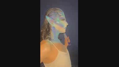 A very original and creative Drag girl growing and