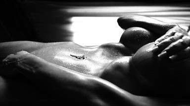 Oil black and white