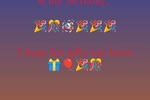 my birthday