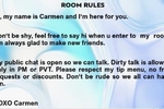 ROOM RULES